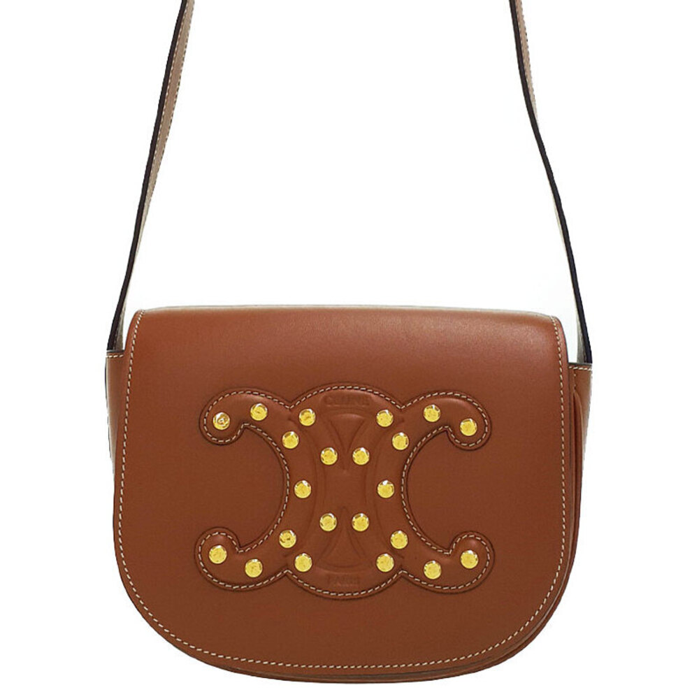 Celine Cuir Triomphe Folco Shoulder Bag